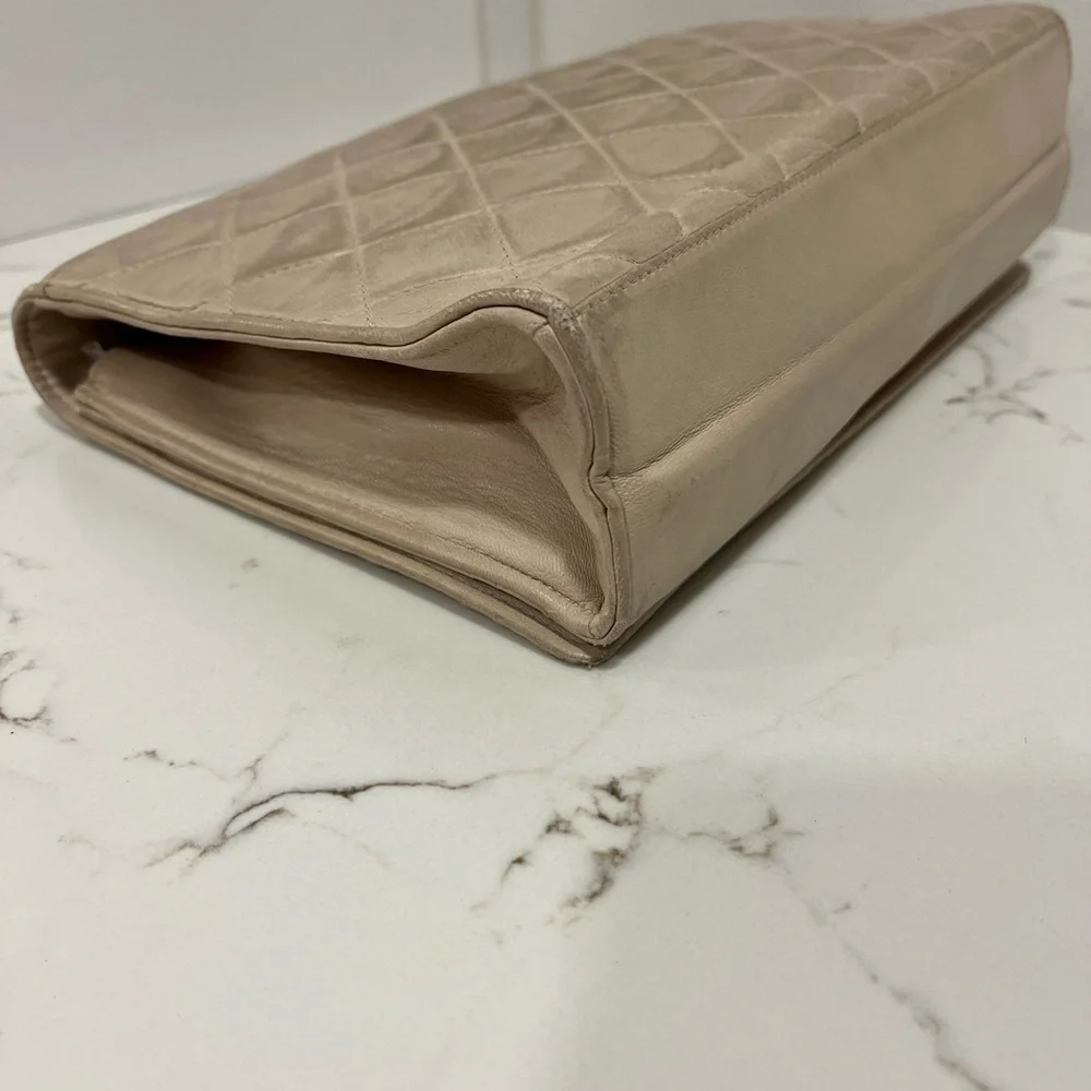 Chanel Lambskin Cream Shoulder Bag